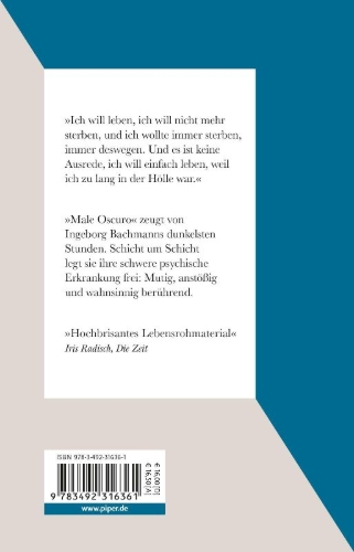 Buchcover und Innenansicht für das Buch: »Male oscuro«