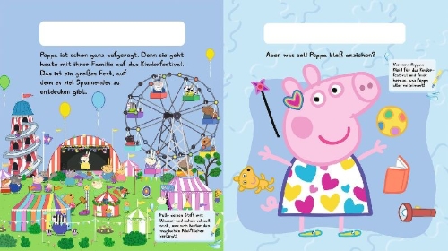 Buchcover und Innenansicht für das Buch: Peppa Pig: Festival of Mud!