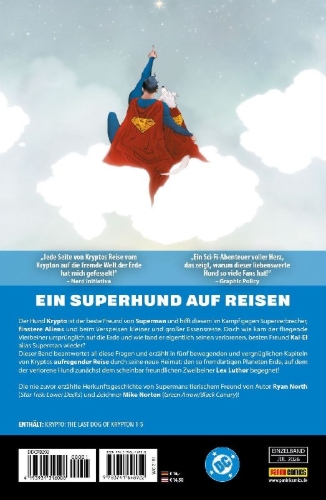Buchcover und Innenansicht für das Buch: Krypto: The Last Dog of Krypton #1-#5