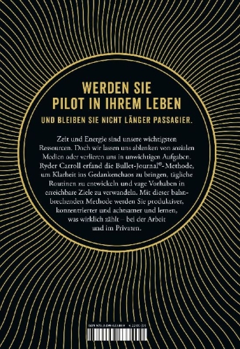 Buchcover und Innenansicht für das Buch: The Bullet Journal Method. Track the Past, Order the Present, Design the Future