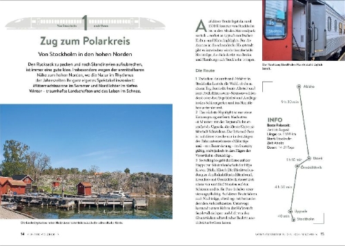 Buchcover und Innenansicht für das Buch: Dein ultimativer Interrail-Guide