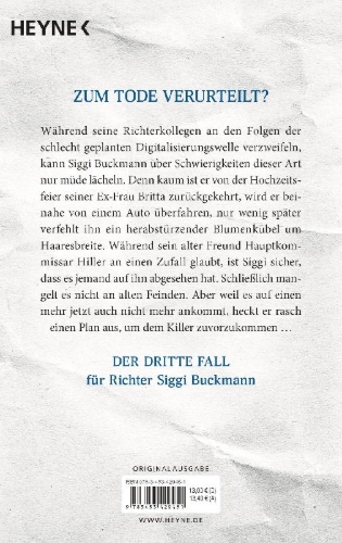 Buchcover und Innenansicht für das Buch: Richter sterben besser