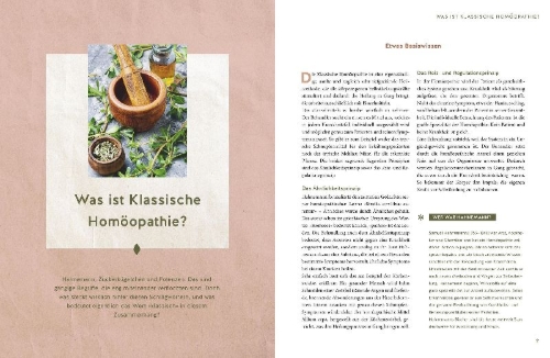 Buchcover und Innenansicht für das Buch: Naturgesunde Pflanzen durch Homöopathie
