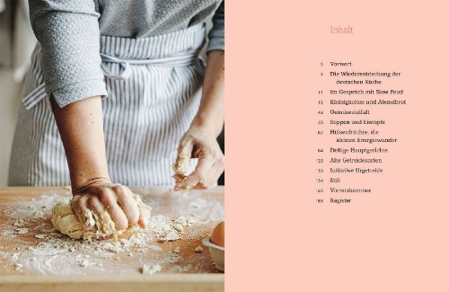 Buchcover und Innenansicht für das Buch: Heimwehküche vegetarisch