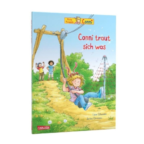 Buchcover und Innenansicht für das Buch: Conni-Bilderbücher: Conni traut sich was