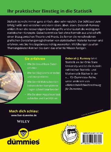 Buchcover und Innenansicht für das Buch: Statistik Lehr- und Übungsbuch für Dummies