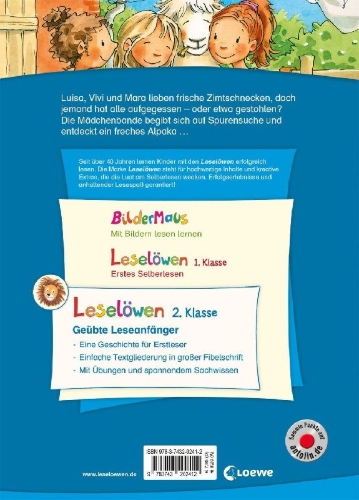 Buchcover und Innenansicht für das Buch: Leselöwen 2. Klasse - Ein Fall für die Mädchenbande