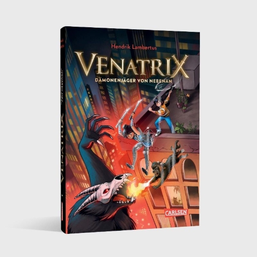 Buchcover und Innenansicht für das Buch: Venatrix 1: Venatrix - Dämonenjäger von nebenan