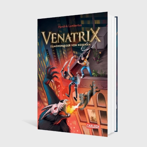 Buchcover und Innenansicht für das Buch: Venatrix 1: Venatrix - Dämonenjäger von nebenan