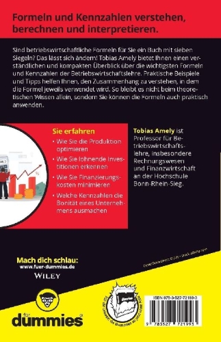 Buchcover und Innenansicht für das Buch: BWL-Formeln für Dummies