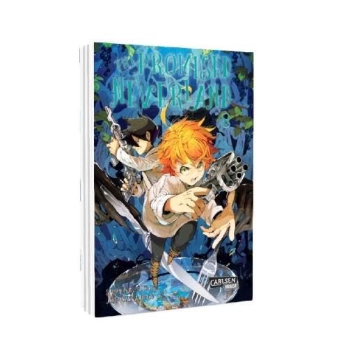 Buchcover und Innenansicht für das Buch: Yakusoku no Neverland