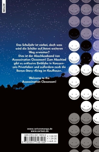 Buchcover und Innenansicht für das Buch: Ansatsu Kyoushitsu