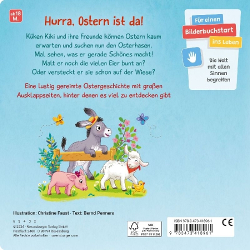 Buchcover und Innenansicht für das Buch: Nanu, was macht der Osterhase?