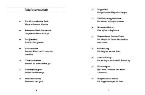 Buchcover und Innenansicht für das Buch: Das kleine Buch: Vergessene Hausmittel