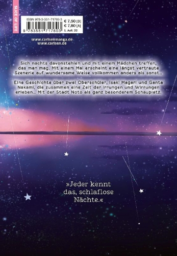Buchcover und Innenansicht für das Buch: Kimi wa Houkago Insomnia