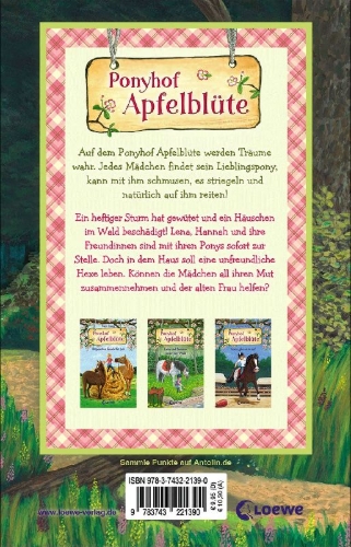 Buchcover und Innenansicht für das Buch: Ponyhof Apfelblüte (Band 24) - Hannahs großer Sprung