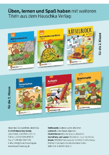 Buchcover und Innenansicht für das Buch: Quer durch die 2. Klasse, Mathe und Deutsch - Übungsblock