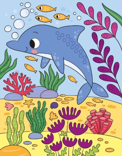 Buchcover und Innenansicht für das Buch: Mein Diamant-Stickerheft - Unter Wasser