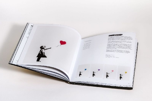 Buchcover und Innenansicht für das Buch: Banksy: The Prints