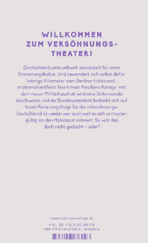 Buchcover und Innenansicht für das Buch: Versöhnungstheater
