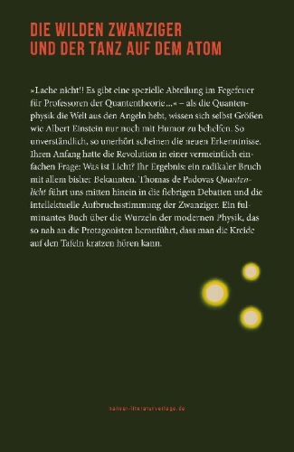 Buchcover und Innenansicht für das Buch: Quantenlicht