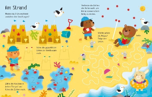 Buchcover und Innenansicht für das Buch: Mein Wisch-und-weg-Buch: Sommer
