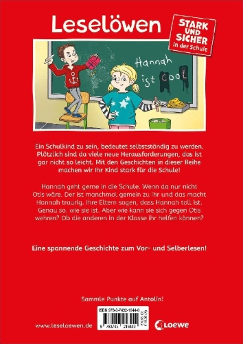 Buchcover und Innenansicht für das Buch: Leselöwen - stark und sicher in der Schule - Ich lasse mich nicht ärgern!