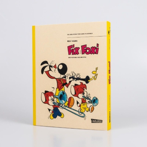 Buchcover und Innenansicht für das Buch: Die Bibliothek der Comic-Klassiker: Fix und Foxi