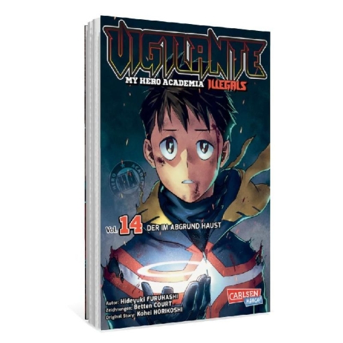 Buchcover und Innenansicht für das Buch: Vigilante: Boku no Hero Academia Illegals