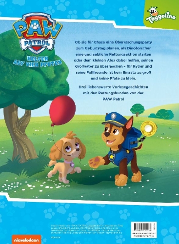 Buchcover und Innenansicht für das Buch: PAW Patrol: Meine schönsten Vorlesegeschichten