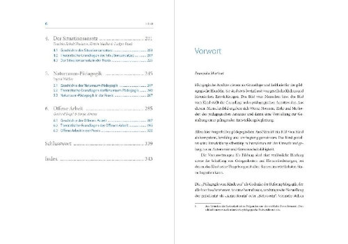 Buchcover und Innenansicht für das Buch: Pädagogische Ansätze in der Kita