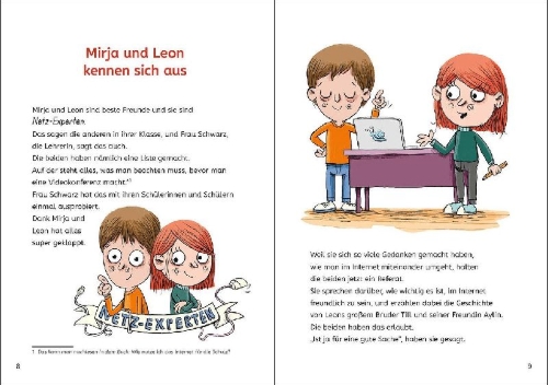 Buchcover und Innenansicht für das Buch: Sicher im Netz! Wie schütze ich mich vor Missbrauch und Betrug? (Starke Kinder, glückliche Eltern)