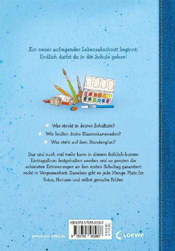 Buchcover und Innenansicht für das Buch: Mein erster Schultag (Jungen)