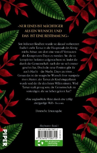 Buchcover und Innenansicht für das Buch: Raybearer