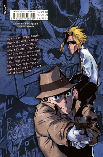 Buchcover und Innenansicht für das Buch: Vigilante: Boku no Hero Academia Illegals