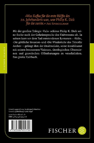 Buchcover und Innenansicht für das Buch: Valis-Trilogie. Valis, Die göttliche Invasion und Die Wiedergeburt des Timothy Archer