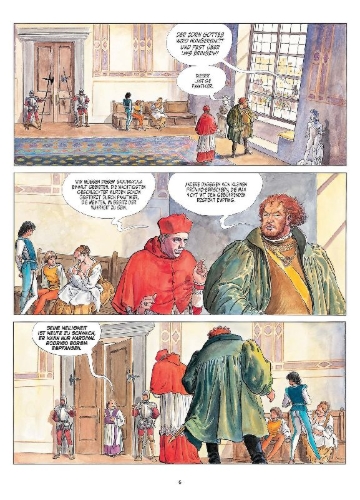 Buchcover und Innenansicht für das Buch: Borgia 1
