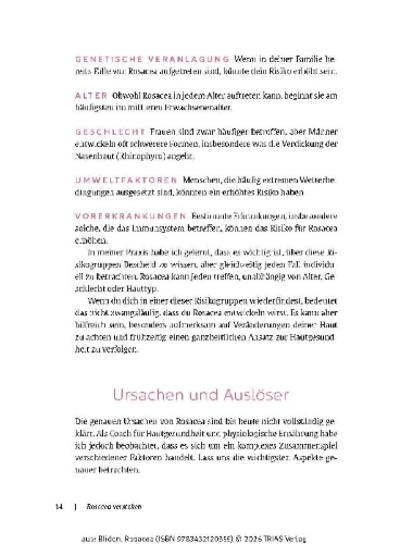 Buchcover und Innenansicht für das Buch: Rosacea