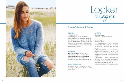 Buchcover und Innenansicht für das Buch: Stricken mit Mohair