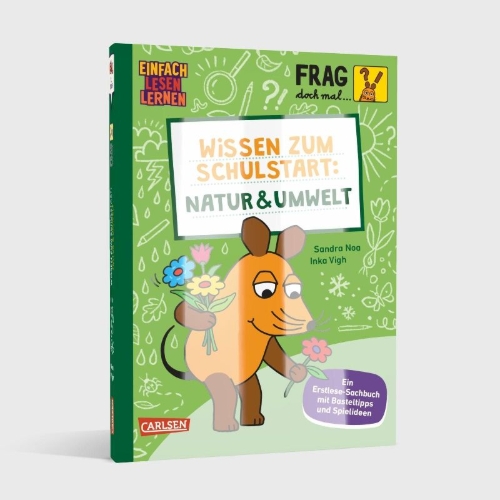 Buchcover und Innenansicht für das Buch: Frag doch mal ... die Maus: Wissen zum Schulstart: Natur und Umwelt
