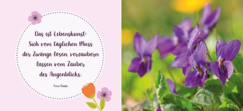 Buchcover und Innenansicht für das Buch: Gute Gedanken für jeden Tag