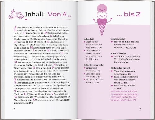 Buchcover und Innenansicht für das Buch: DUMONTs Unnützes Reisewissen Italien