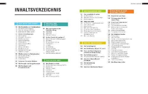 Buchcover und Innenansicht für das Buch: Unser Fertighaus-Handbuch
