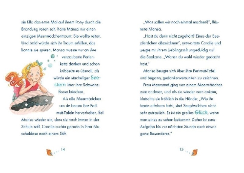 Buchcover und Innenansicht für das Buch: Marisa Meermädchen (Band 2) - Das große Ponyglück