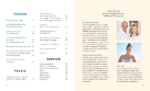Buchcover und Innenansicht für das Buch: Intervallfasten