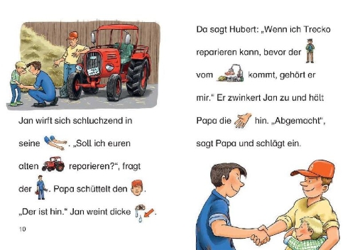 Buchcover und Innenansicht für das Buch: Bildermaus - Ein Tag in der Autowerkstatt