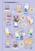 Buchcover und Innenansicht für das Buch: Mein Immer-wieder-Stickerbuch: Die Häschen feiern Ostern