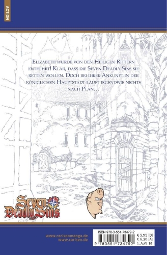 Buchcover und Innenansicht für das Buch: Nanatsu no Taizai