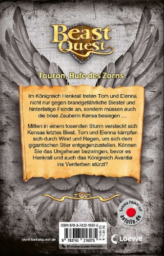 Buchcover und Innenansicht für das Buch: Tauron the Pounding Fury