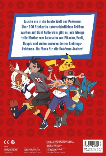 Buchcover und Innenansicht für das Buch: Pokémon: Mein großer Pokémon-Block